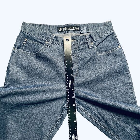 Mudd Jeans Girls 11 (28x30) Distressed Hems Pants Bootcut Blue Cotton Blend - Picture 11 of 16